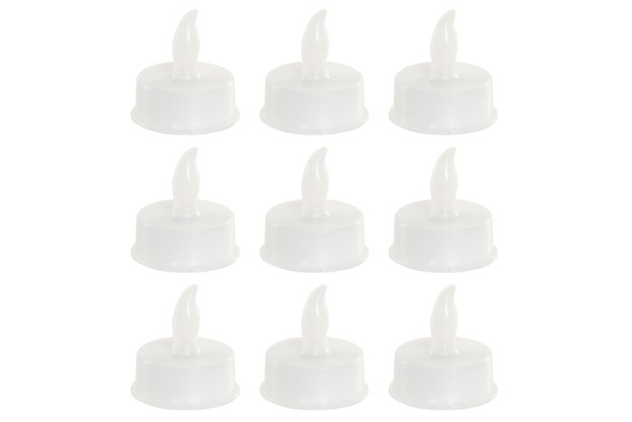 DKD Home Decor Vela Led Blanco 3.8 x 4 x 3.8 cm Set de 9 Unidades DKD Home Decor Vela Led Blanco 3.8 x 4 x 3.8 cm Set de 9 Unidades