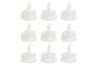 DKD Home Decor Vela Led Blanco 3.8 x 4 x 3.8 cm Set de 9 Unidades