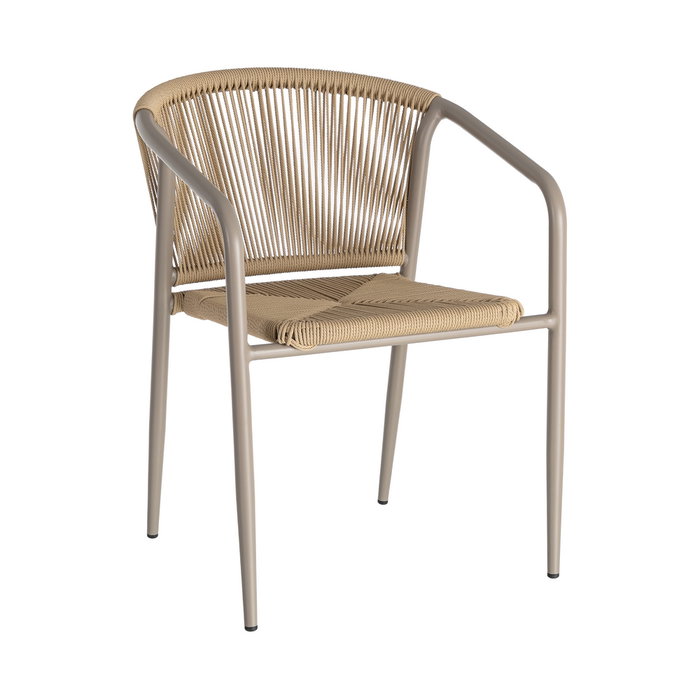 Silla Apilable Aluminio-Rattán Pe 57 X 60 X 77,50 cm (Set de 2) Silla Apilable Aluminio-Rattán Pe 57 X 60 X 77,50 cm (Set de 2)