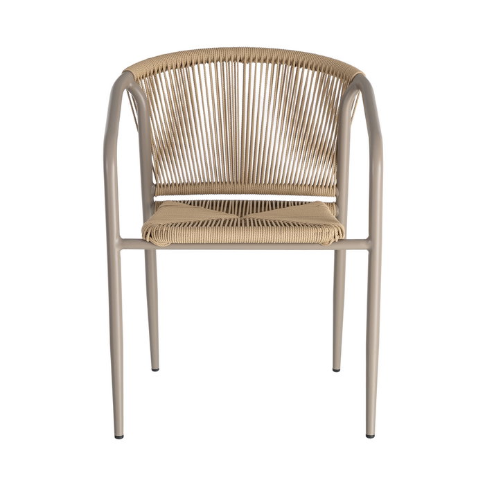 Silla Apilable Aluminio-Rattán Pe 57 X 60 X 77,50 cm (Set de 2) Silla Apilable Aluminio-Rattán Pe 57 X 60 X 77,50 cm (Set de 2)