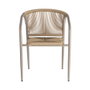 Silla Apilable Aluminio-Rattán Pe 57 X 60 X 77,50 cm (Set de 2)