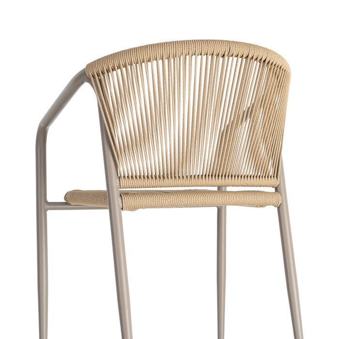 Silla Apilable Aluminio-Rattán Pe 57 X 60 X 77,50 cm (Set de 2) Silla Apilable Aluminio-Rattán Pe 57 X 60 X 77,50 cm (Set de 2)