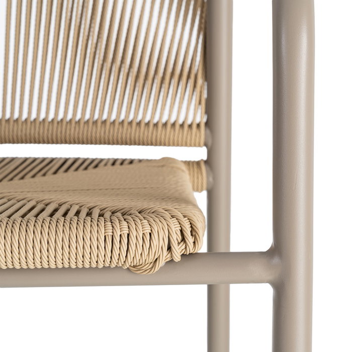 Silla Apilable Aluminio-Rattán Pe 57 X 60 X 77,50 cm (Set de 2) Silla Apilable Aluminio-Rattán Pe 57 X 60 X 77,50 cm (Set de 2)