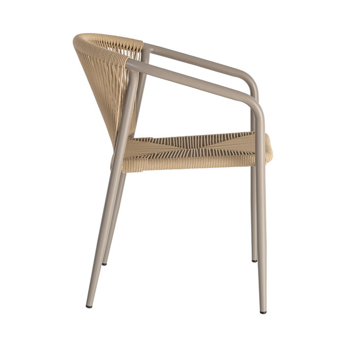 Silla Apilable Aluminio-Rattán Pe 57 X 60 X 77,50 cm (Set de 2) Silla Apilable Aluminio-Rattán Pe 57 X 60 X 77,50 cm (Set de 2)