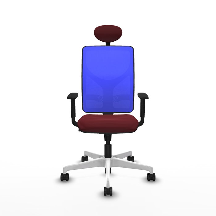 PIQUERAS Y CRESPO Silla de oficina Motilla con mecanismo Sincro, Granate y Azul