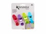 Kinvara Set 4 Pinzas Iman Surtidas Colores Plástico y Metal 14.5 x 17 x 4 cm (Set de 24)
