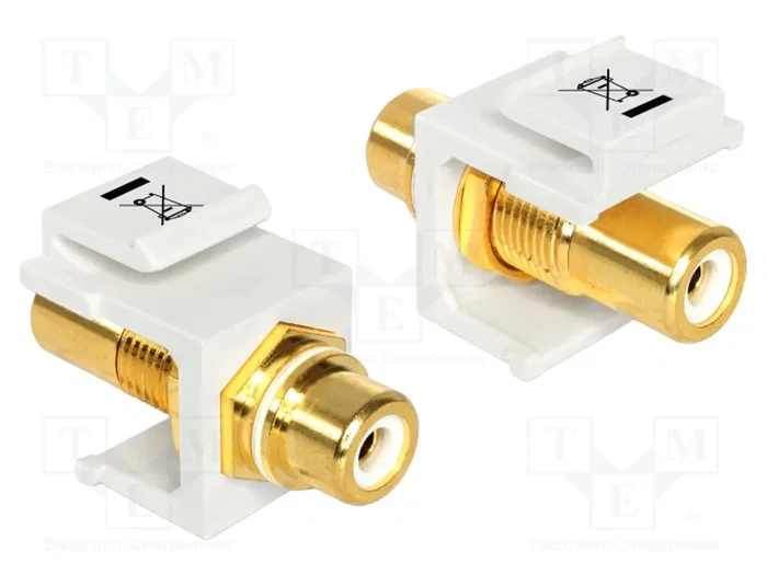 DeLOCK Módulo Keystone RCA hembra a hembra blanco DeLOCK Módulo Keystone RCA hembra a hembra blanco