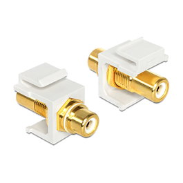 DeLOCK Módulo Keystone RCA hembra a hembra blanco