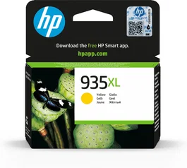 HP Cartucho de tinta original 935XL de alta capacidad amarillo, alto rendimiento 825 páginas