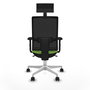 PIQUERAS Y CRESPO Silla de oficina Horna con mecanismo Sincro, Pistacho y Negro