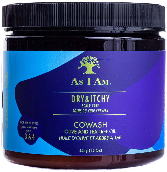 As I Am Dry & Itchy Scalp Care Olive & Tea Tree Oil Dandruff Cowash 454 g