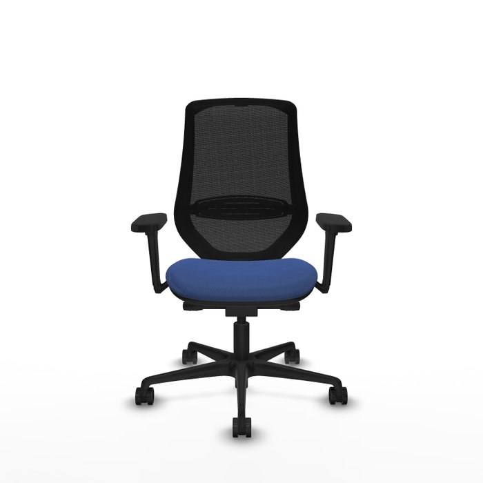PIQUERAS Y CRESPO Silla de oficina Mardos con mecanismo Sincro/Traslack, Azul marino y Negro