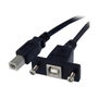StarTech Cable de Montaje en Panel USB 2.0 B a B Macho a Hembra, 0,91 m