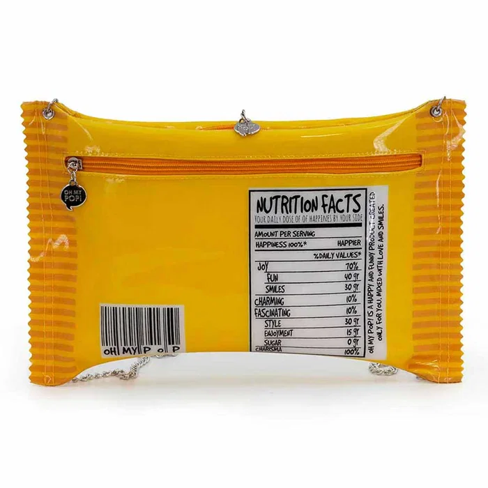 Oh My Pop Bolso Bandolera Cadena Chococandy Amarillo 20 x 33,5 x 2 cm