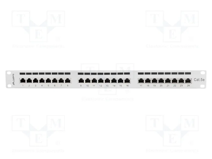 Lanberg Patch Panel 24 puertos 1U 19 pulg. Cat.5e FTP blindado gris Lanberg Patch Panel 24 puertos 1U 19 pulg. Cat.5e FTP blindado gris