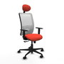 PIQUERAS Y CRESPO Silla de oficina Zulema Naranja oscuro y Blanco