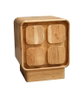 DKD Home Decor Mesita de Noche Cuadrado Moderno Natural Acacia MDF 40 x 50 x 40 cm