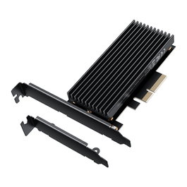 GrauGear G-M2PCI01 Tarjeta PCIe M.2 para SSD NVMe, PCIe 4.0, Interfaz Masculino, Negro, 128 mm