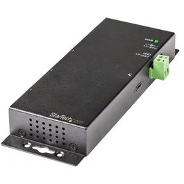 StarTech.com Hub USB C de 4 Puertos 10Gbps Concentrador Industrial 2x USB-C 2x USB-A Protección ESD Autoalimentado USB 3.2 Gen 2 Negro Metal