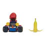Jakks Pacific - Coche Karts Super Mario Megagiros - Vehículo de Juguete de PVC de 12 cm con Accesorios (Plátano) - Modelos Surtidos (Mario o Luigi)