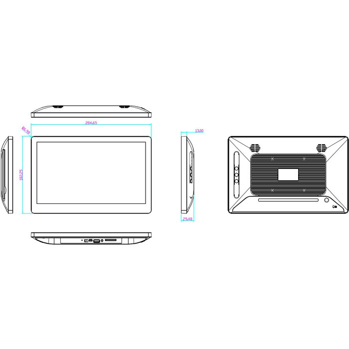 ALLNET PrimeOne-120 Touch Display Tablet 12 Zoll PoE con 8GB/64GB RK3568 Android 13