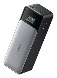 Anker 737 Power Bank (PowerCore 24K) 24000mAh Negro, Plata - Batería Portátil con GaNPrime, 140W, 2 USB-C, 1 USB-A, Pantalla Digital