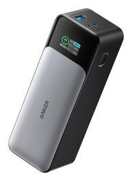 Anker 737 Power Bank, PowerCore 24K - 24000 mAh, Cargador Portátil USB C 100W con GaNPrime, 3 Puertos (2 USB-C + 1 USB-A), PD 3.1, 140W Entrada, Pantalla Digital, Negro/Plata