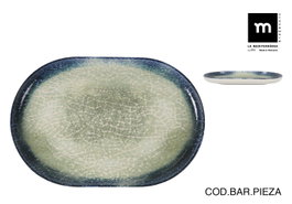 La Mediterranea Fuente Ovalada Olaf Nordic Brillo 30x20x2.5cm