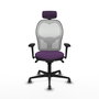 PIQUERAS Y CRESPO Silla de oficina Jorquera Morado y Blanco