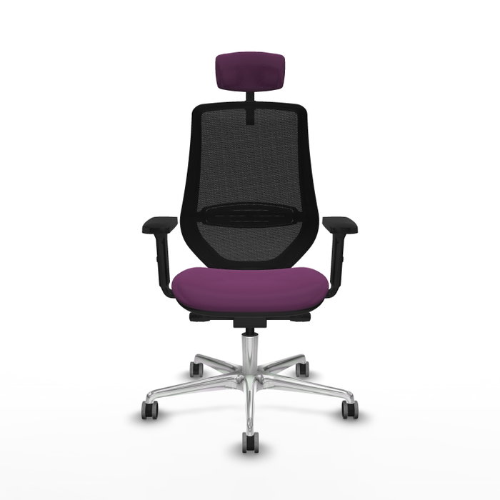 PIQUERAS Y CRESPO Silla de oficina Mardos con mecanismo Sincro/Traslack, Morado y Negro