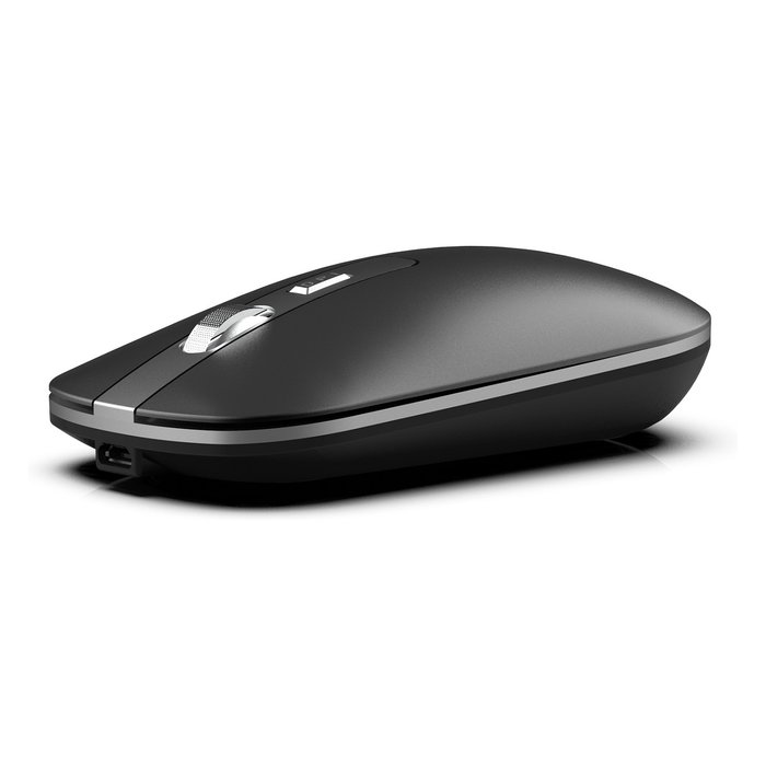 Inca IWM-531RA Ratón Inalámbrico y Bluetooth, Óptico, 1600 DPI, Batería Recargable, Diseño Ambidextro, Antracita