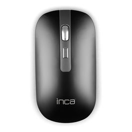 Inca IWM-531RA Ratón Inalámbrico y Bluetooth, Óptico, 1600 DPI, Batería Recargable, Diseño Ambidextro, Antracita
