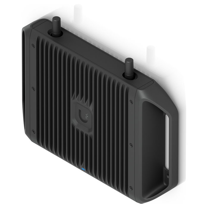 Ubiquiti UCG-Industrial Gateway Industrial con WiFi 6/6E y PoE, 5 Puertos Gigabit, 2 SIM, SFP+, ARM Cortex a 2.2 GHz, Para Bastidor/Escritorio/Pared, Negro