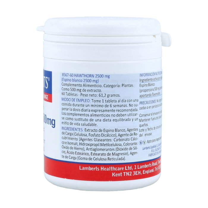Lamberts Espino Blanco 2500mg 60 Tabletas