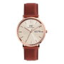 Daniel Wellington DW00100829 con correa de cuero marrón y caja dorada