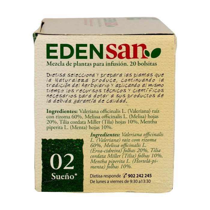 Dietisa Edensan 2 Som con 20 filtros infusores de plantas para el sueño Dietisa Edensan 2 Som con 20 filtros infusores de plantas para el sueño