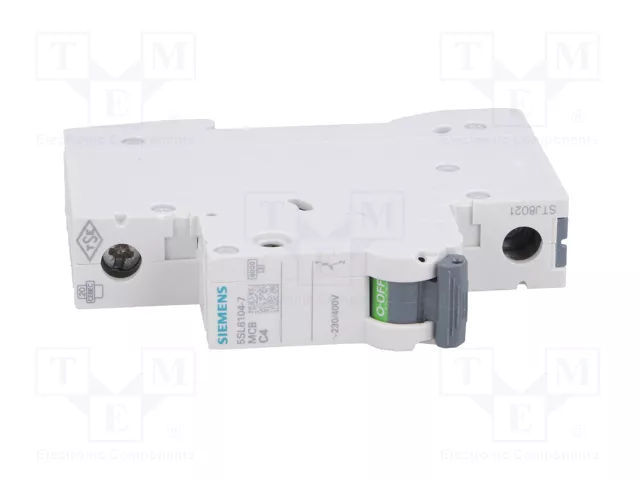 SIEMENS 5SL6104-7 Interruptor magnetotérmico 4A 1 Polo Curva C SIEMENS 5SL6104-7 Interruptor magnetotérmico 4A 1 Polo Curva C