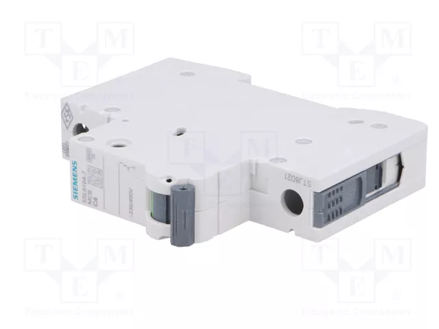 SIEMENS 5SL6104-7 Interruptor magnetotérmico 4A 1 Polo Curva C SIEMENS 5SL6104-7 Interruptor magnetotérmico 4A 1 Polo Curva C