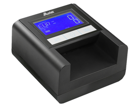 Mustek Detector Billetes Falsos D9 | Detector Compacto con Pantalla LED, Alarma UV y Compatibilidad Euro/Libra/Franco/Zloty. Actualizable.