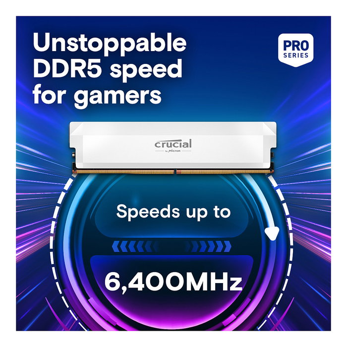 Crucial Pro CP2K16G64C38U5W Kit Memoria RAM 32GB (2x16GB) DDR5 6400MHz 288-pin DIMM UDIMM CL38 Overclocking