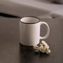Quid Mug Cerámico Snow Filo Blanco y Negro 33 cl