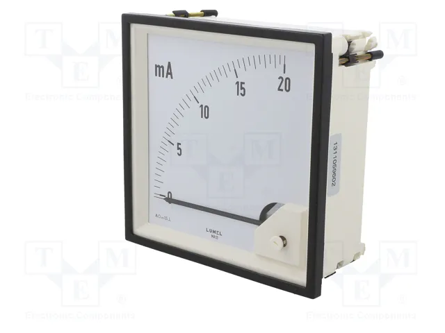 LUMEL Amperímetro Analógico para Panel 0-20mA DC Clase 1,5 LUMEL Amperímetro Analógico para Panel 0-20mA DC Clase 1,5