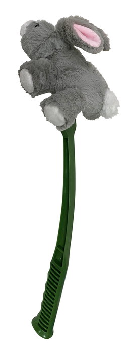 Hunter Flingerz Conejo Peludo con Lanzador Juguete para Perros Resistente de Nylon Balístico y Poliéster con Chirriador Lavable