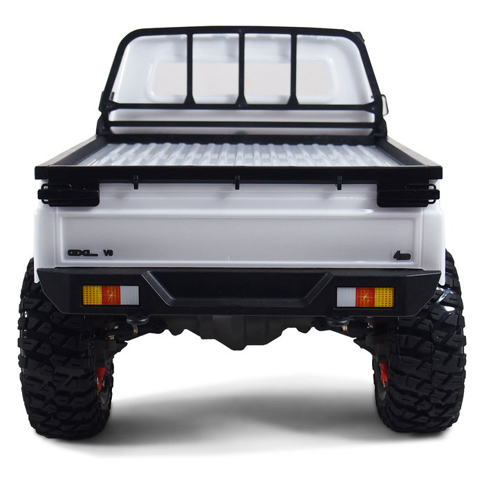 AMEWI RCX10B Amewi AMXRock RC Crawler Pick-Up Camión Oruga 1:10 4x4 Listo para Usar con ESC y Servo Incorporado 2.4 GHz - Blanco