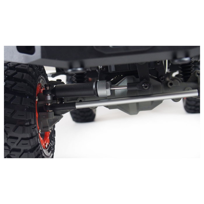 AMEWI RCX10B Amewi AMXRock RC Crawler Pick-Up Camión Oruga 1:10 4x4 Listo para Usar con ESC y Servo Incorporado 2.4 GHz - Blanco