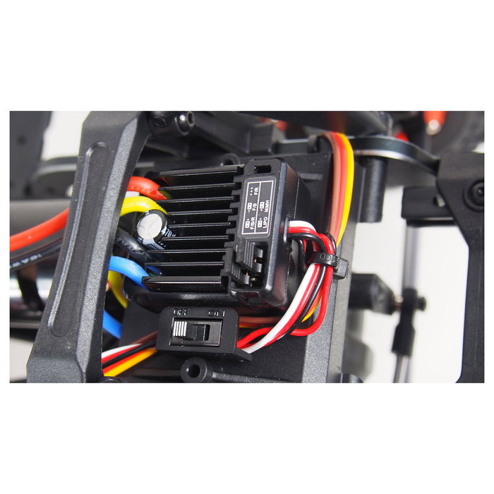 AMEWI RCX10B Amewi AMXRock RC Crawler Pick-Up Camión Oruga 1:10 4x4 Listo para Usar con ESC y Servo Incorporado 2.4 GHz - Blanco