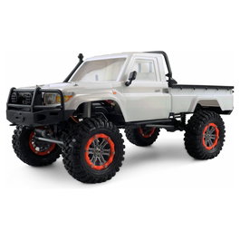 AMEWI RCX10B Amewi AMXRock RC Crawler Pick-Up Camión Oruga 1:10 4x4 Listo para Usar con ESC y Servo Incorporado 2.4 GHz - Blanco