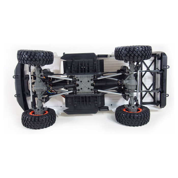 AMEWI RCX10B Amewi AMXRock RC Crawler Pick-Up Camión Oruga 1:10 4x4 Listo para Usar con ESC y Servo Incorporado 2.4 GHz - Blanco