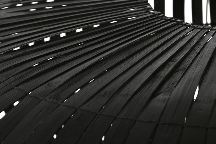 DKD Home Decor Pantalla de Bambú 80x80x30 con Techo Negro