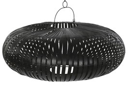 DKD Home Decor Pantalla de Bambú 80x80x30 con Techo Negro
